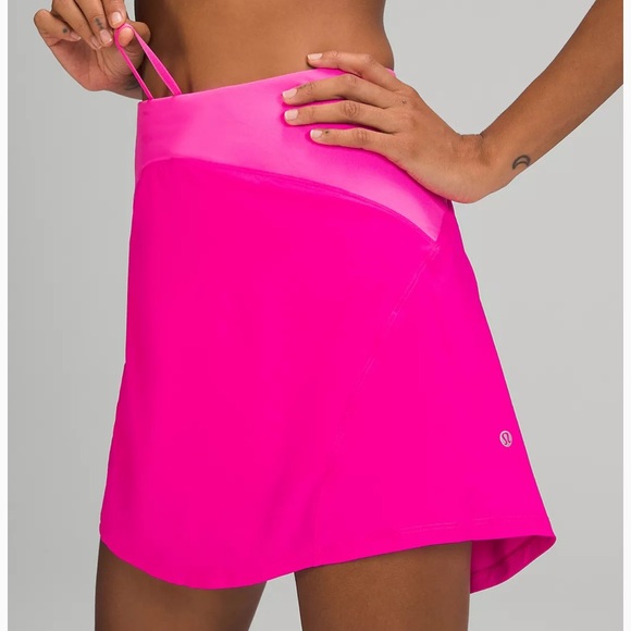💕LULULEMON ESSENTIAL HR SKIRT/SKORT LONG-POW PINK - Picture 4 of 13